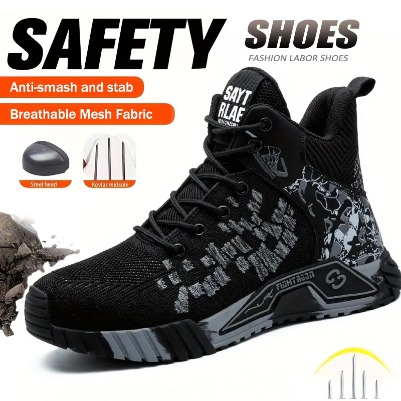 Industrial Laser - Zapatos de trabajo con punta de