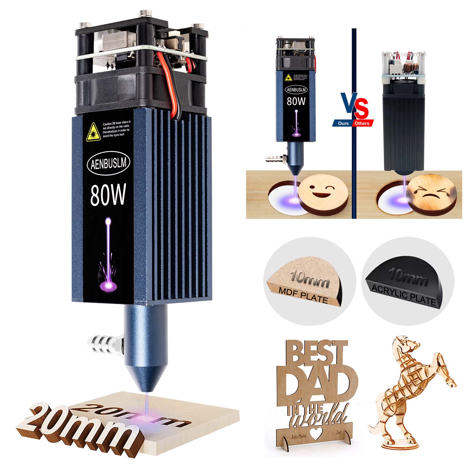 Metal Laser Cutter Head - AENBUSLM 40W 80W cabezal de grabado