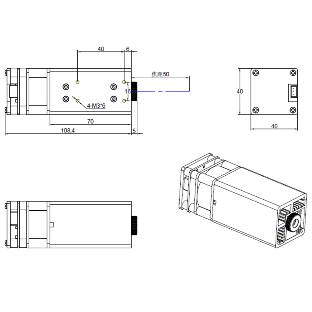 Twotrees-cabezal láser de 80W  - Metal Laser Cutter Head reseña y precio