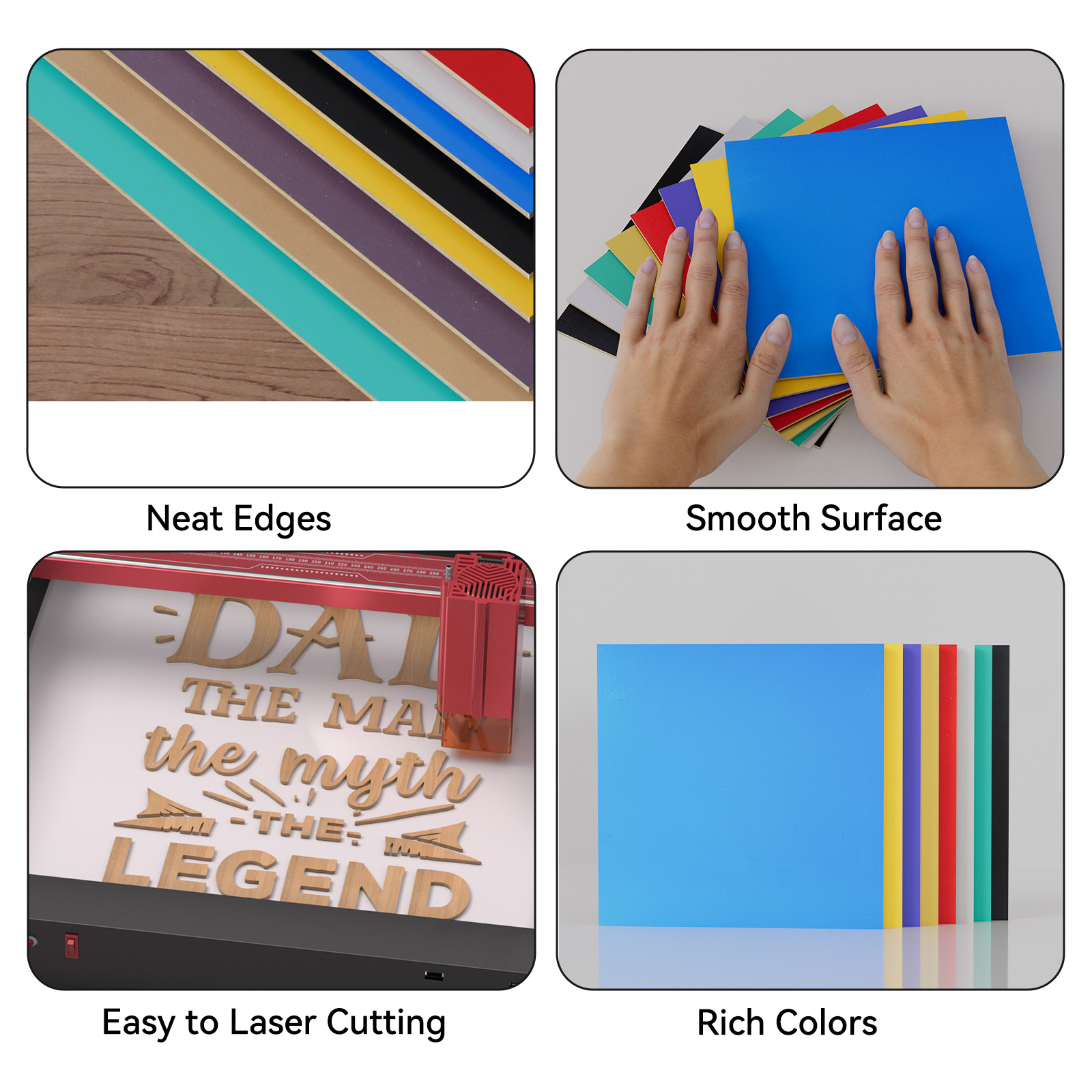 8 piezas de madera contrachapa - Laser Engraving Software reseña y precio